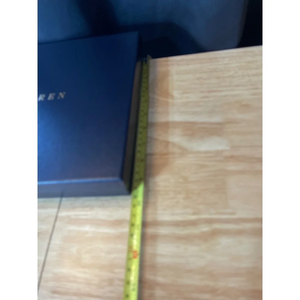 Ralph Lauren Navy Blue Gold Logo Gift Box with Tissue Paper‎ 13.5x11x2 Large